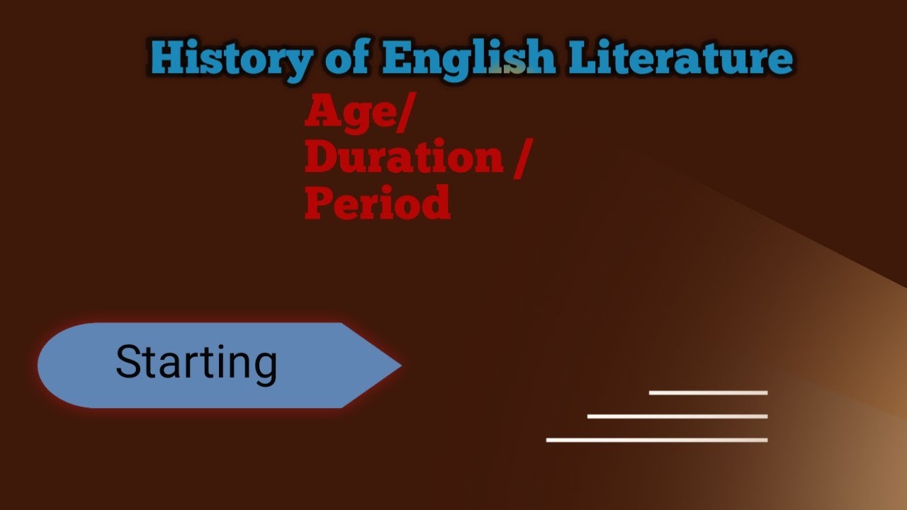 History of English Literature 1 Duration. National University Honours 2nd year YouTube