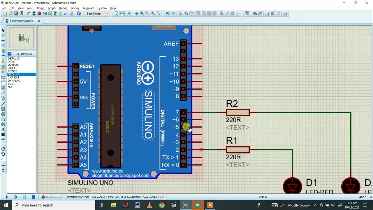 Arduino Tutorial - 02 (Blink two LEDs with Arduino) - YouTube