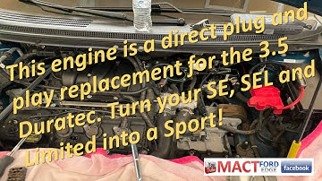 This engine is a direct plug and play replacement for the 3 5 Duratec