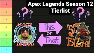 Apex Legends Season 12 Legend Tierlist