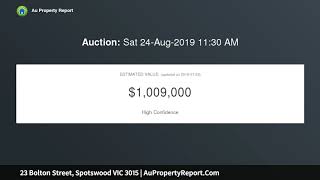 23 Bolton Street, Spotswood VIC 3015 | AuPropertyReport.Com