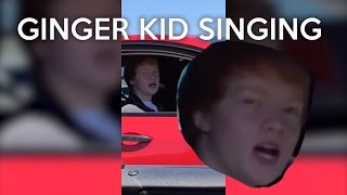 Ginger kid singing at red light