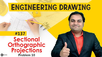 Problem 10  Based on Sectional Orthographic Projections - Engineering Drawing