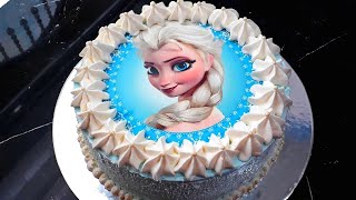 The frozen elsa cake I prepared for my daughter's birthday - frozen cake recipe