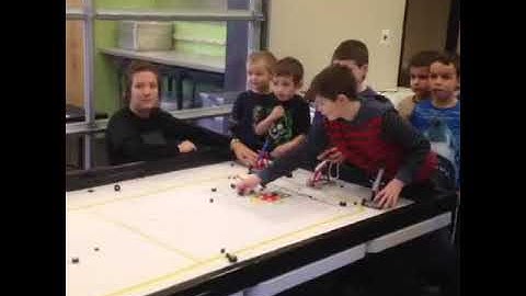 Marty and the Lego catapult.