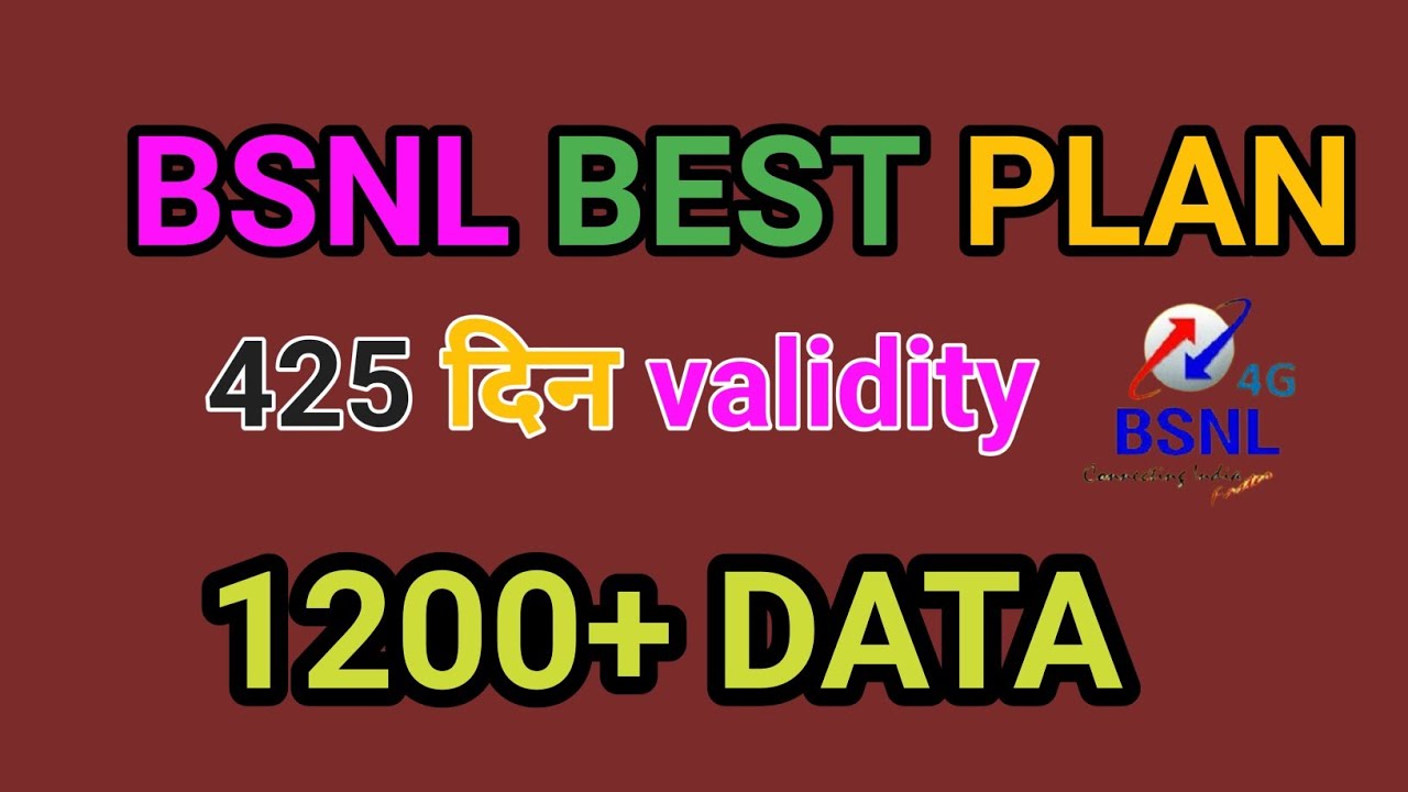 Bsnl best recharge plan, 425 din validity 1200 GB data, bsnl best plan today, 