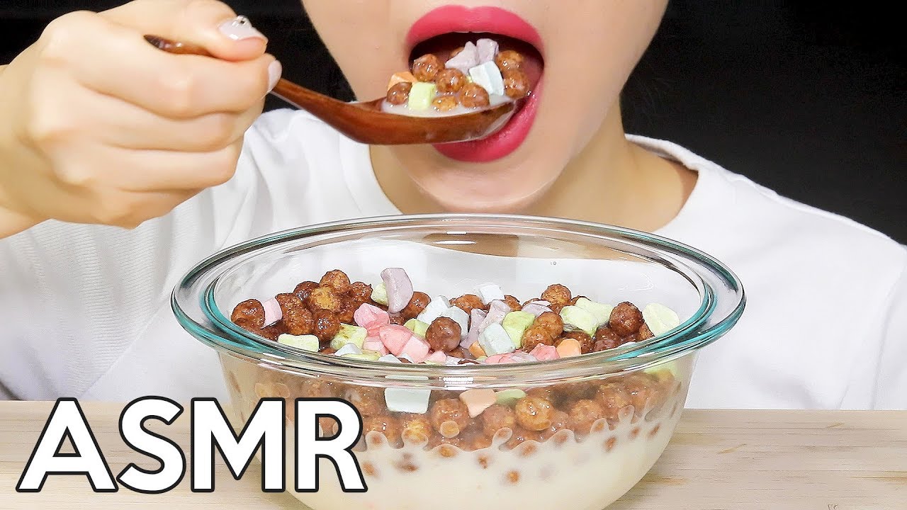 ASMR 🍫CEREAL(+Marshmallow) 코코볼+마시멜로우 시리얼 먹방🥣