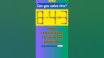 Move 2 sticks to make the equation correct | Matchstick Puzzle 4 #shorts #matchstickpuzzle #puzzle