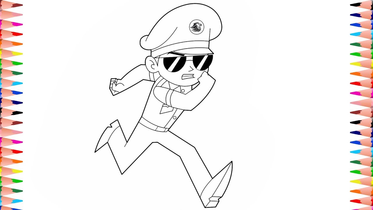 Running Little Singham | Little Singham Coloring Pages | Coloring With