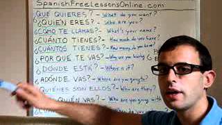 Learn Spanish 10: Spanish question words (Video 1/2)