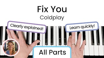 How to play Fix You - Coldplay | EASY Piano Tutorial!!