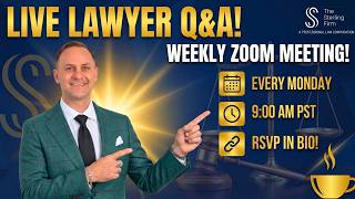 Ask The Lawyer! FREE Coffee With A Lawyer Zoom Webinar | #Law #Lawyer