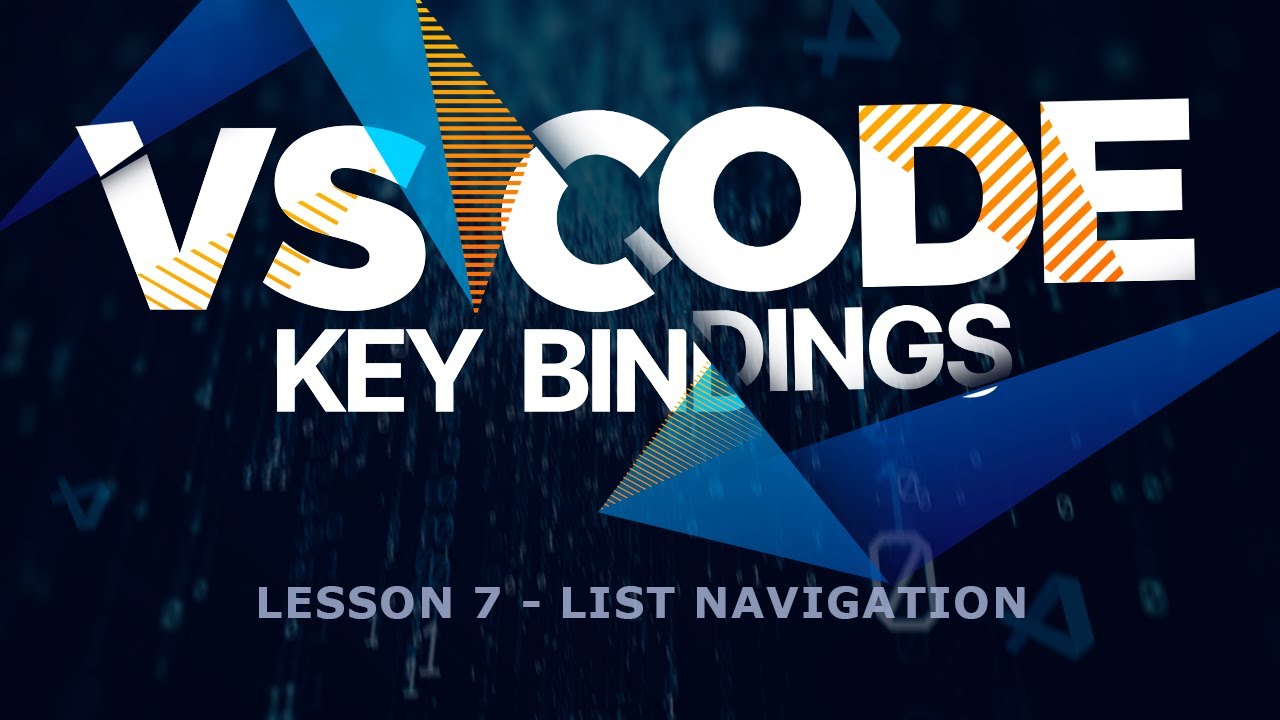VS Code Productivity | My Hot Keys #7 - List navigation - YouTube