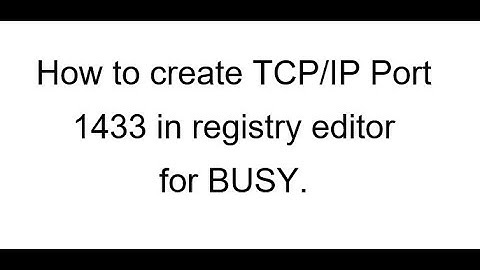 TCP IP Port 1433 in Registry Editor for SQL Server in BUSY Software.