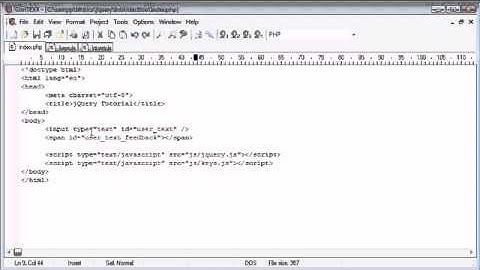 jQuery Tutorial   33   Key updown