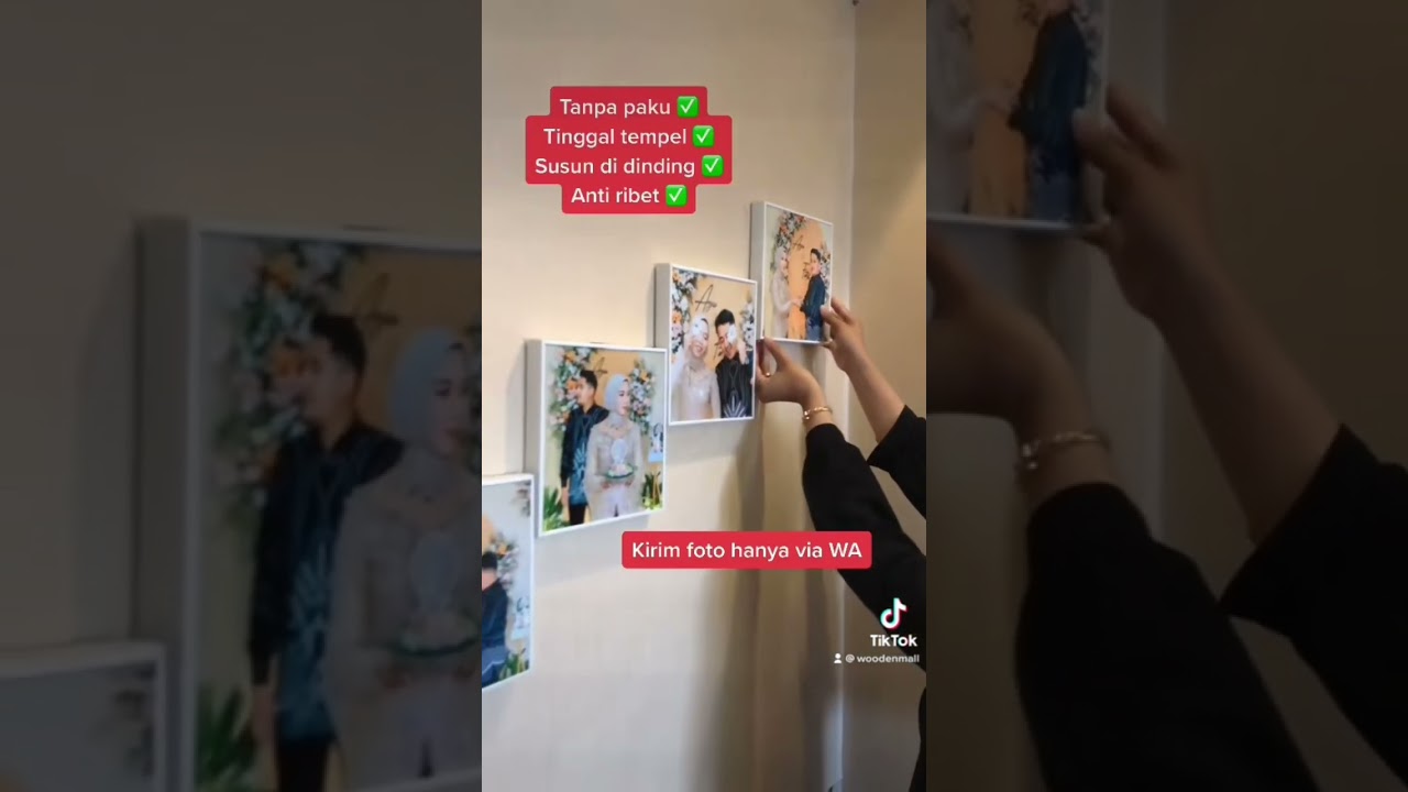 Cetak Foto + Frame Tanpa Paku Dekorasi Ruangan Minimalis