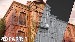 Make European Style Building in Blender - Part 1 - Full Tutorial
