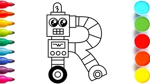 How to draw ROBOT With Letter R || R is for Robot for Kids || Simply Kids!