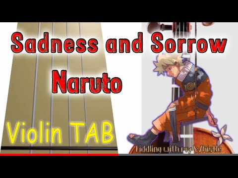 Sadness and Sorrow - Naruto OST - Violin - Play Along Tab Tutorial