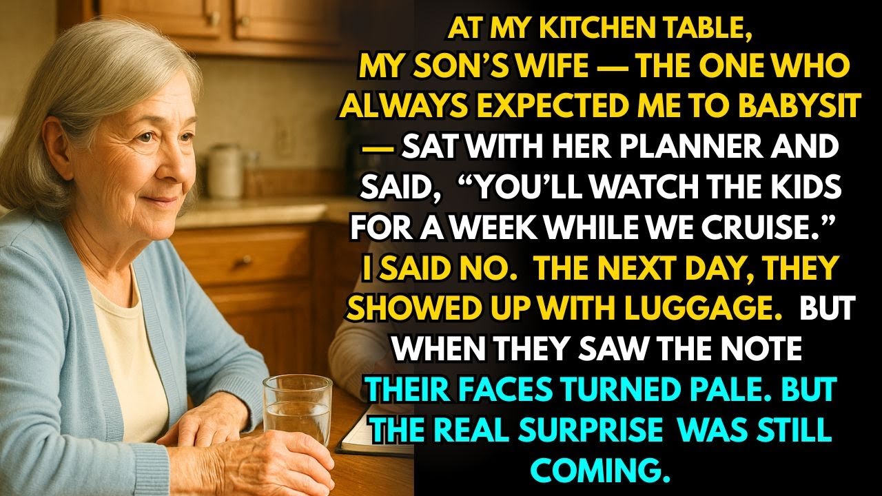 My Son and His Wife Need a Last-Minute Babysitter For Their Anniv. Trip? Perfect—I’m Leaving for...