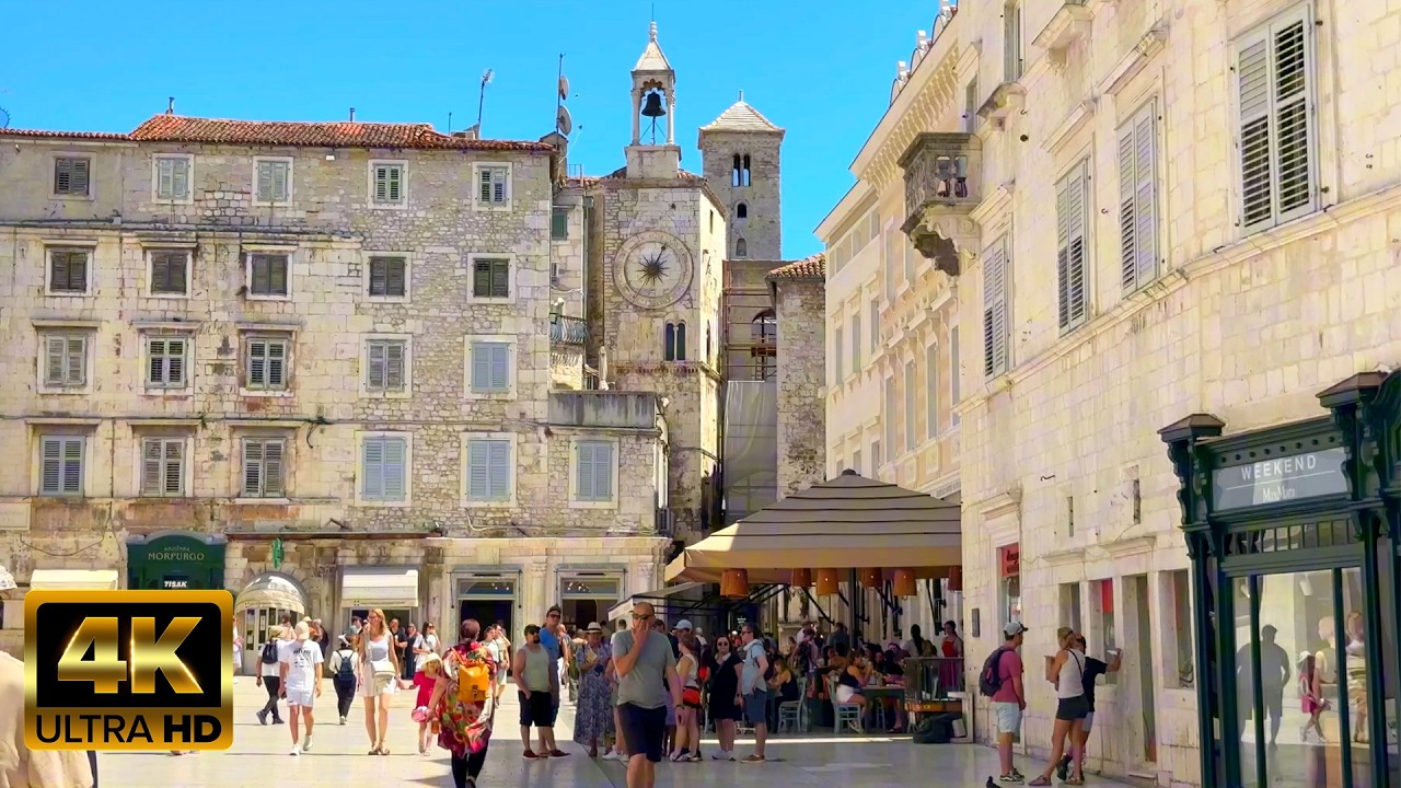 [4K] SPLIT 🇭🇷 CROATIA | Beautiful Walk Through Split's Living Palace 🇭🇷