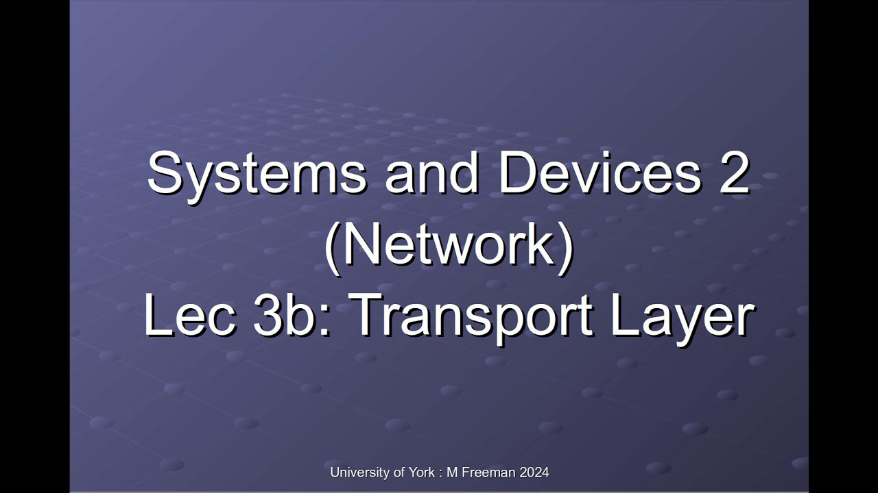 Networking - Lecture 3B - part 2 - YouTube
