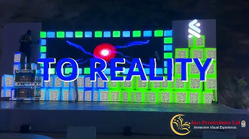 Product launch in Nairobi for Standard Chartered by Jays Pyrotechnics using 3D Projection Mapping