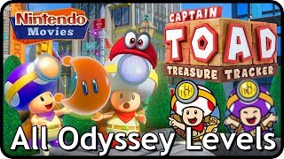 Captain Toad Treasure Tracker - All Super Mario Odyssey levels (2 Players)