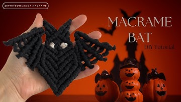 Macrame Bat / DIY Halloween Craft Decor Tutorial / Fall Decorations / ASMR / Details in subtitles!