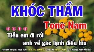 Karaoke Khóc Thầm - Tone Nam Nhạc Sống Beat Hay Dễ Hát