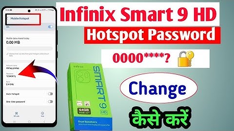 Hotspot ka password change kaise kare || Infinix smart 9 hd me Hotspot password change setting