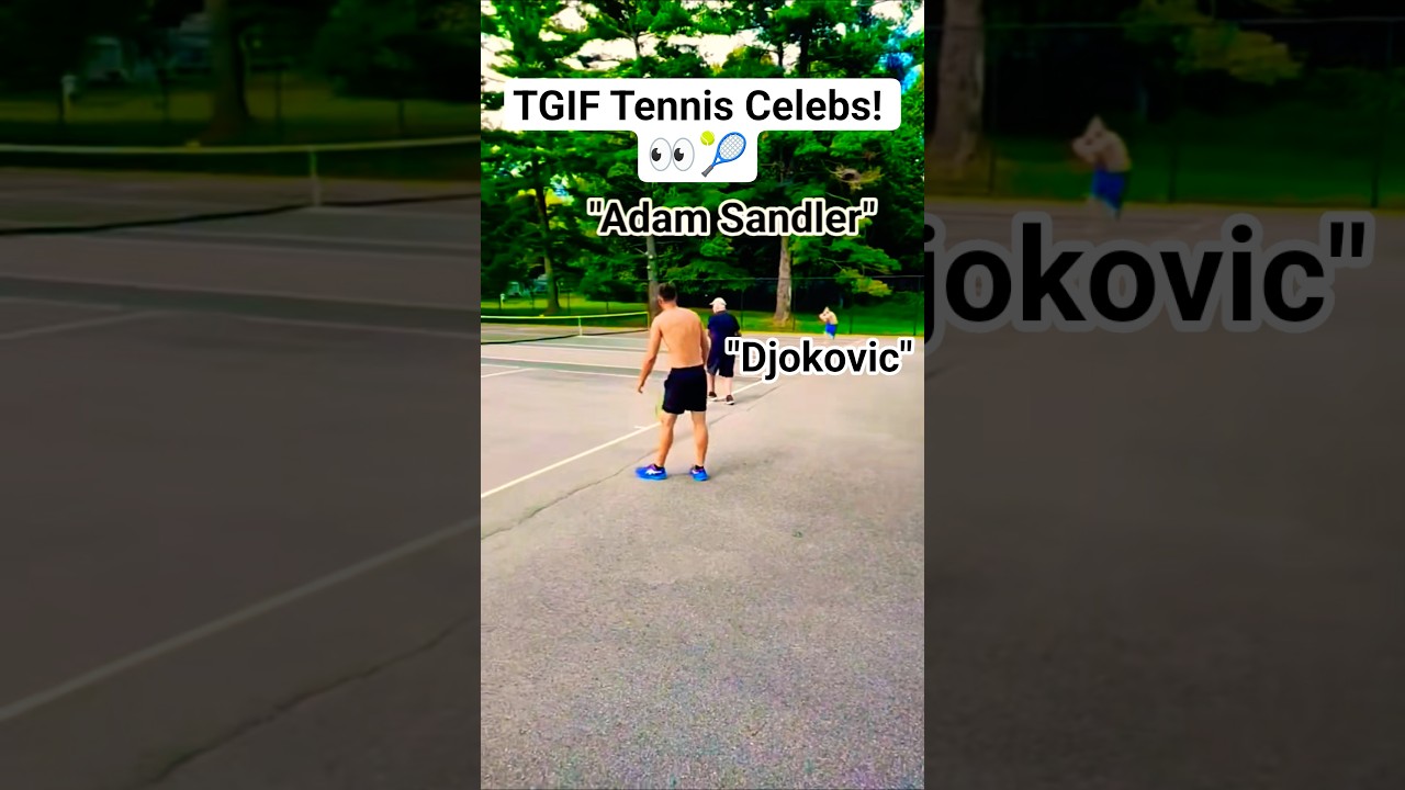 All the “Celebs” at TGIF Tennis! 🎾 Federer, Djokovic, McEnroe & Adam Sandler 👀