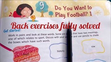 Do you want to play football 1, back exercises class 4 Raindrops English Reader 1