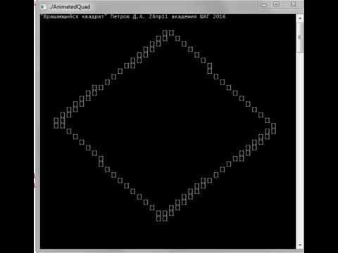 Rotating Square in console program C++