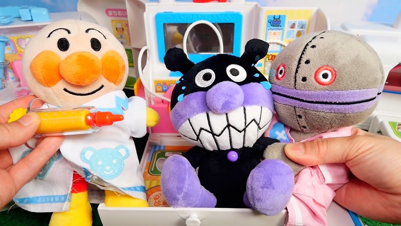 アンパンマンとお医者さんごっこ!患者さんに予防接種をするよ!