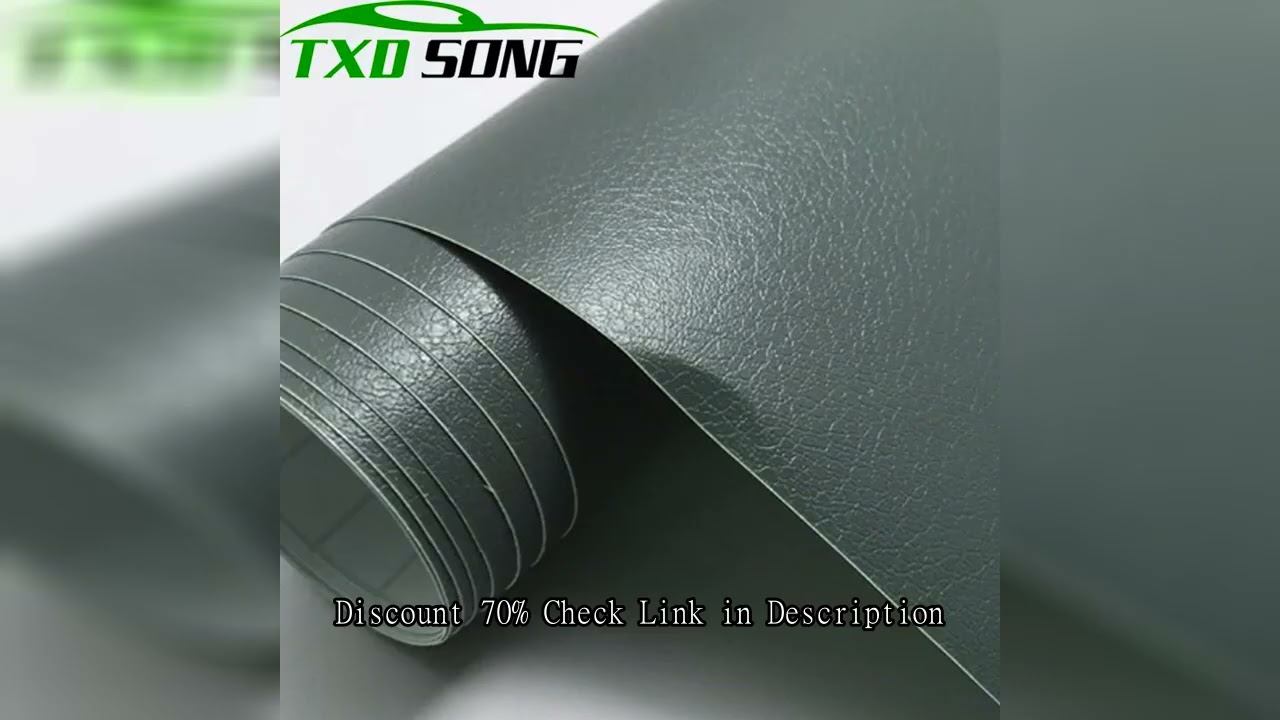 50cm*200/300cm Grey Leather Grain Vinyl For Car Panel Dashboard Internal DIY Wrap Decals Adhesive PV