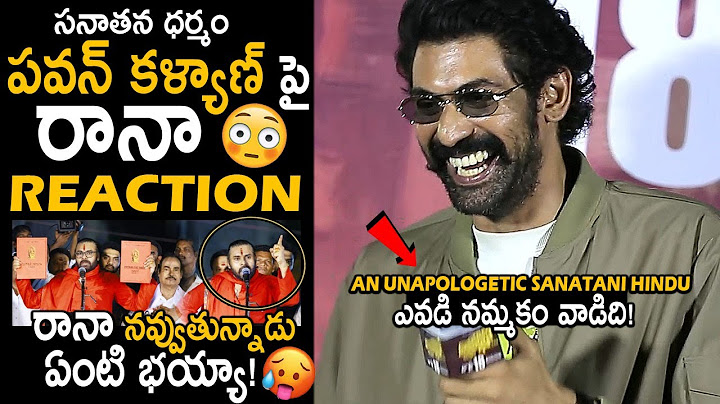 Pawan laughs when he hears Kalyan's name! Rana Reacts On DCM Pawan Kalyan's Comments On Sanatana Dharma