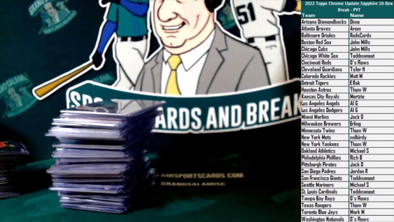 10 Box 2022 Topps Chrome Update Sapphire PYT Break
