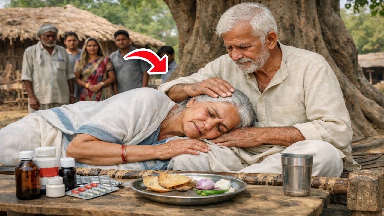 बुजुर्ग माँ गाँव में छोड़कर बेटा-बहू शहर ऐश करते रहे… पर एक अनजान लड़की ने ऐसा किया कि सब रो पड़े