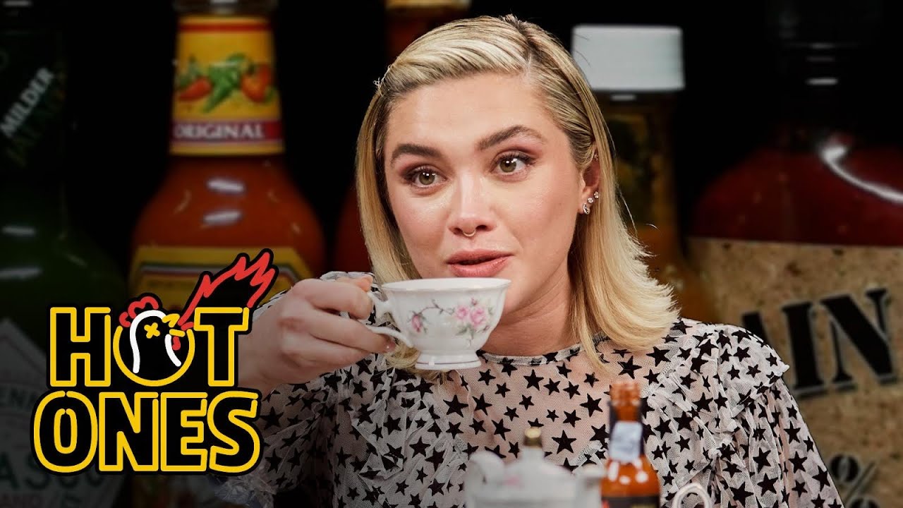 Florence Pugh Sweats From Her Eyebrows While Eating Spicy Wings | Hot Ones