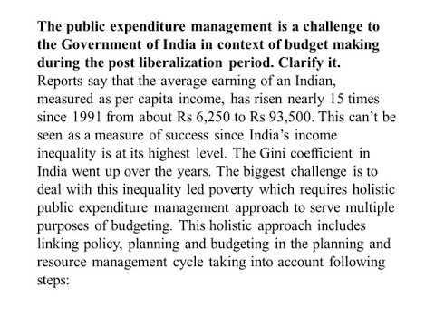 The public expenditure