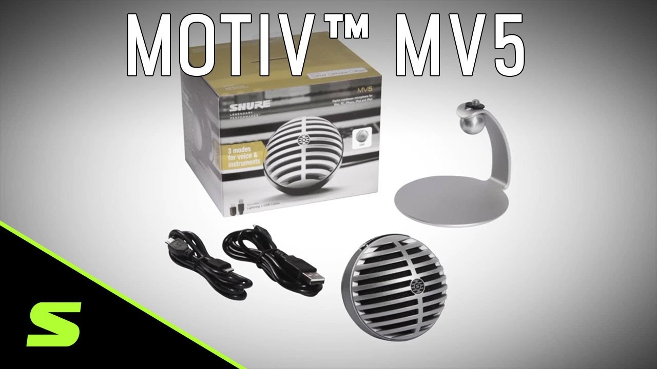 Shure MOTIV MV5 Digital Condenser Microphone Product Video - YouTube