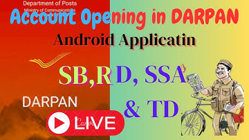 New Account Opening in DARPAN 2.0 at Branch Postoffice |SB account opening||DR Channel|