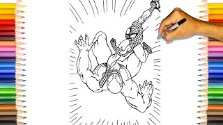 SPIDER-MAN Vs VENOM Coloring Book | Recolor Spider-Man Kick Venom Coloring Pages