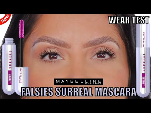 new* MAYBELLINE FALSIES SURREAL EXTENSIONS MASCARA REVIEW + WEAR TEST  *fine/flat lashes*| Magdaline - YouTube