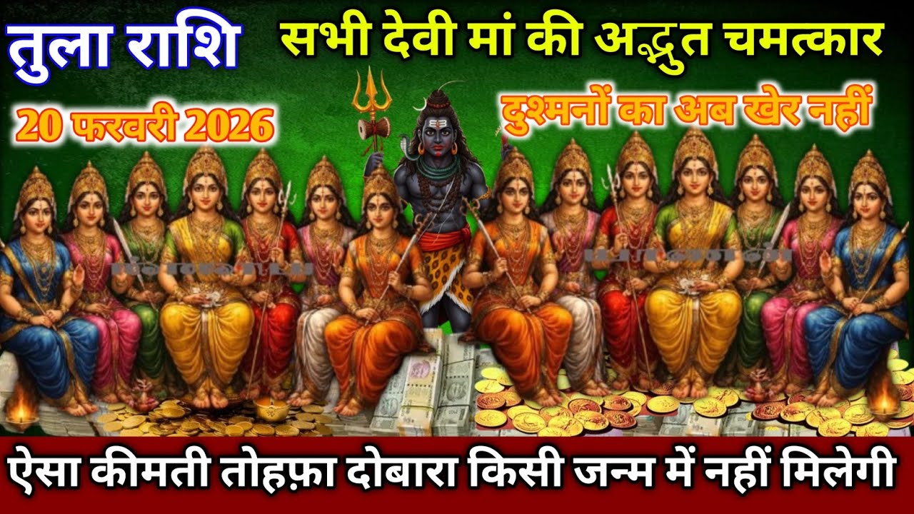 तुला राशि।। 20 फरवरी 2026। सभी देवी मां की अद्भुत चमत्कार,दुश्मनों का अब खेर नहीं 