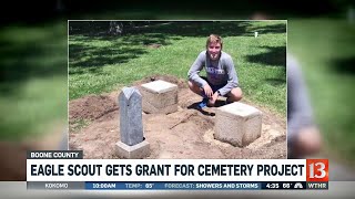 Eagle scout gets cemetery project grant