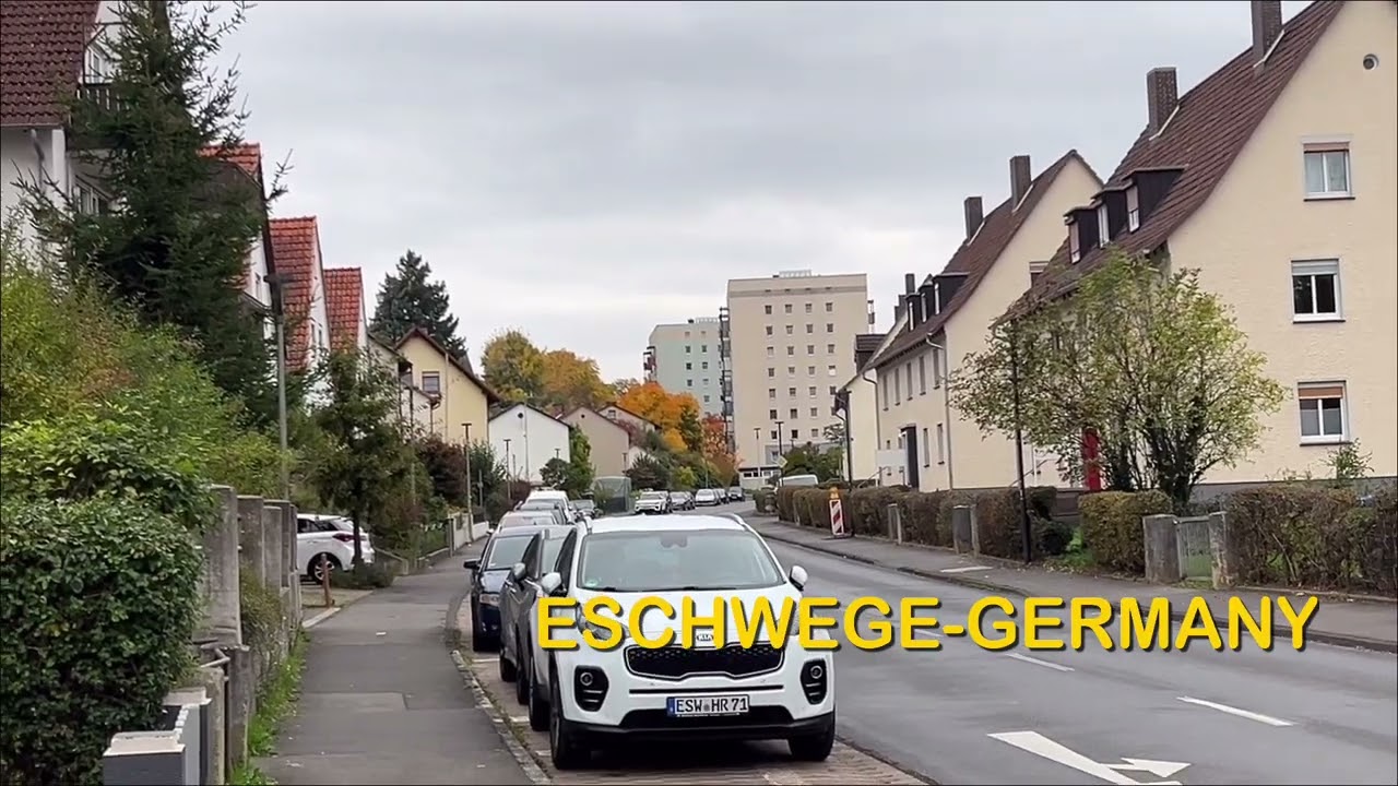 Walking tour in Eschwege City # Full documentary of yellow leaves 🍁 # Germany 🇩🇪 