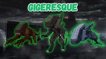 THEY CAN CLIMB AND KILL YOU EASILY!! - Gigeresque mod Minecraft