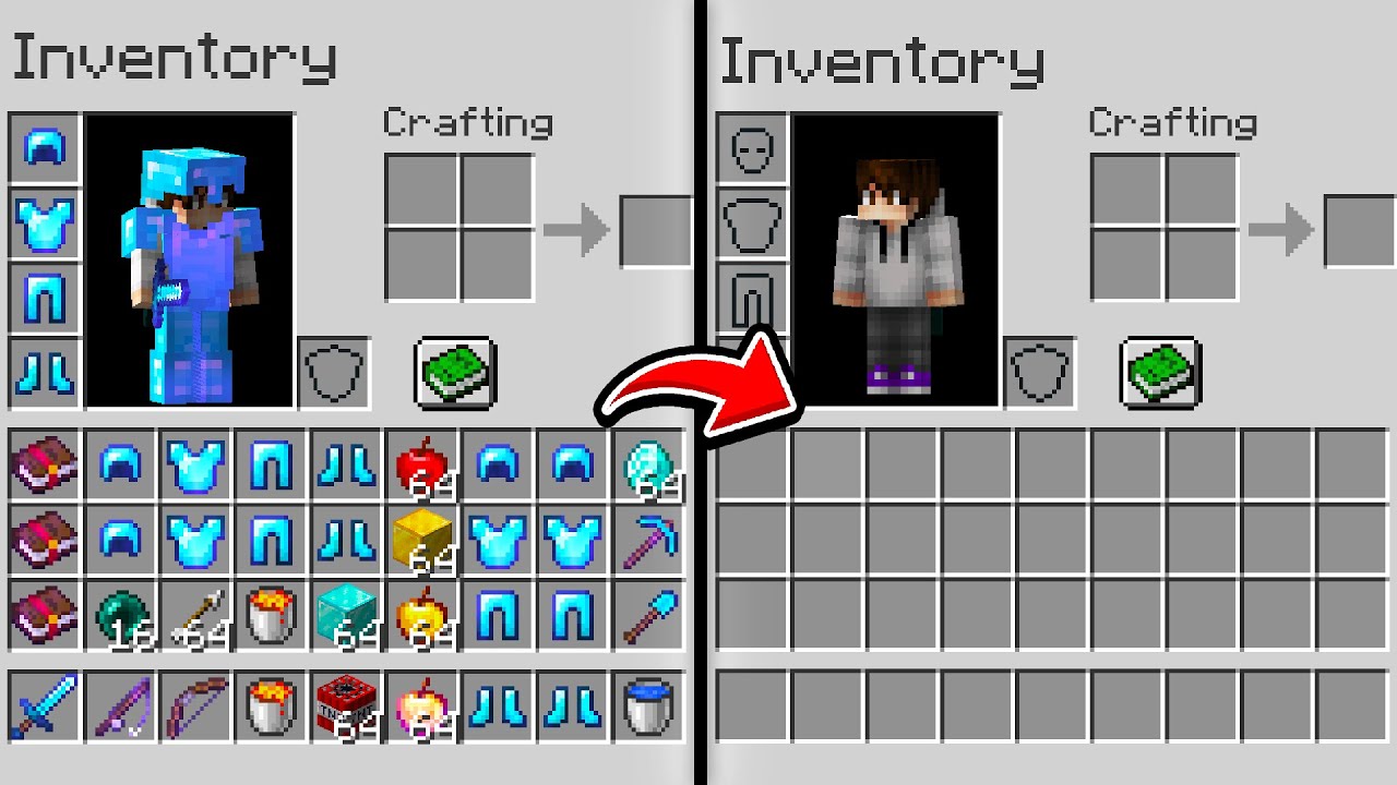 If i take damage i lose a random item in minecraft uhc youtube